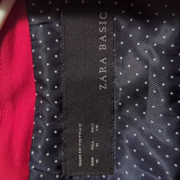 Zara Basic Vibrant Red Jacket - Picture 3 of 4